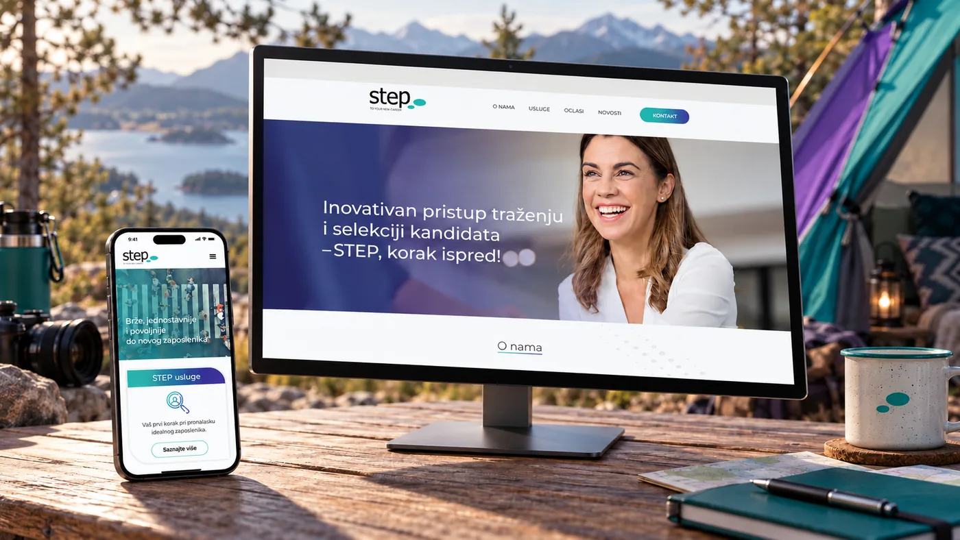 STEP Agency website shown on desktop and mobile devices
